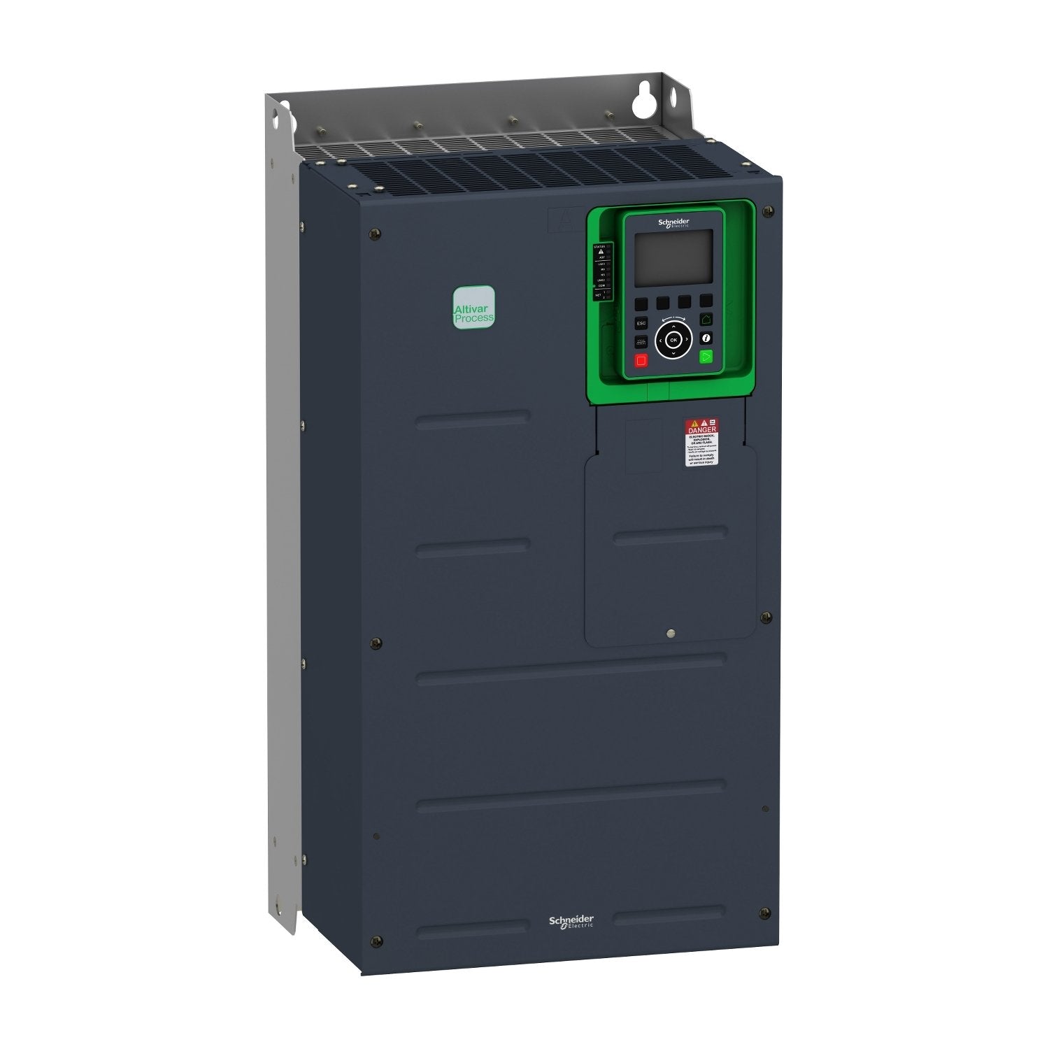 Schneider Electric ATV630D90Y6 This Altivar Process ATV600 variable speed drive can feed 3-phase synchronous and asynchronous power motors. This variable speed drive features an integrated EMC filter with 25m cable conforming to category C3. It works at a rated supply voltage from 500V to 690VAC. This drive provides up to 30% energy saving when on standby due to the innovative â€˜â€˜Stop and Goâ€™â€™operation without additional costs. It is suitable for motors with power rating up to 90kW/125HP (500V supply