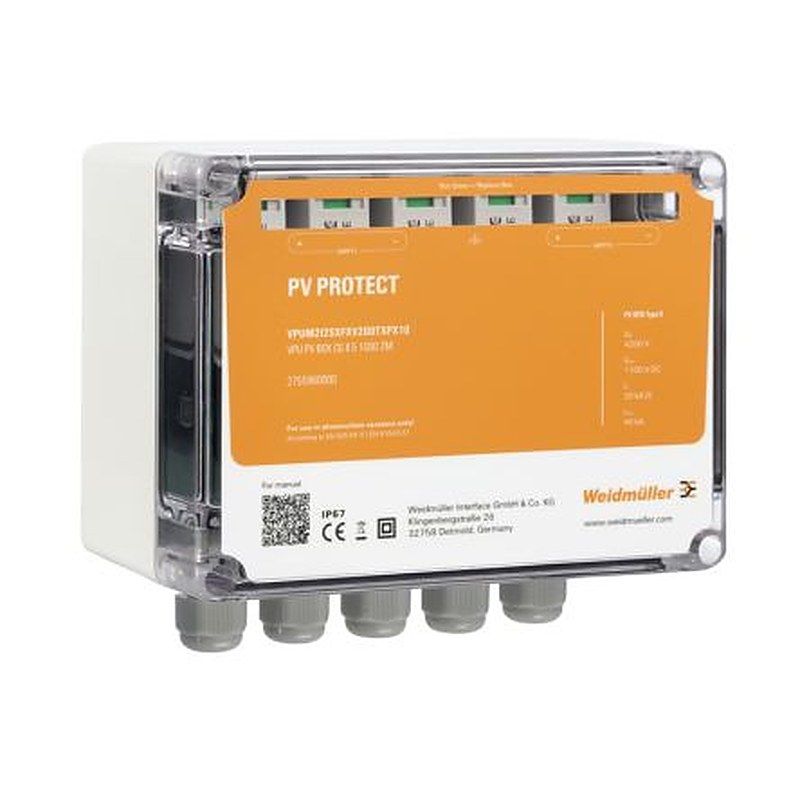Weidmüller Surge Arrester, 50 kA, 1000 V dc, Screw
