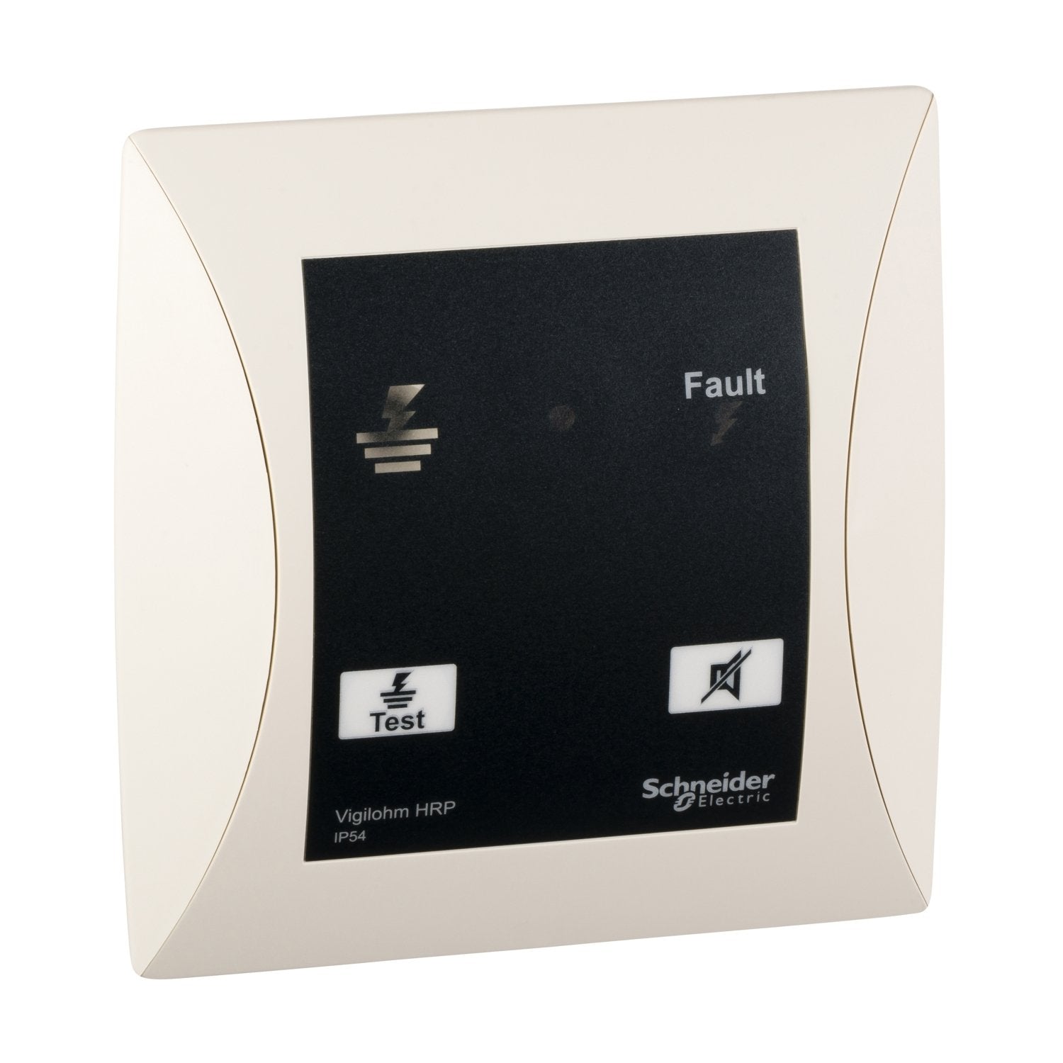 The Schneider Electric Hospital remote panel is a device designed for specific control functions in a medical environment. Operating on a 24 V DC auxiliary supply voltage, it has a current consumption of 65 mA. Constructed from plastic, it is lightweight with a net weight of 0.5 kg. The control features include push buttons for testing installation insulation and stopping the alarm buzzer. The local signalling system consists of indicator lights for insulation fault, electrical fault and normal operation. W