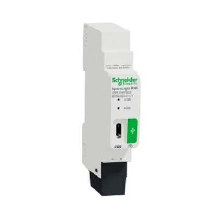 The Schneider Electric Spacelogic KNX DIN Rail USB Interface is for connecting a programming or diagnostics device with a USB 2.0 interface to the KNX. The USB connector (Type C) is galvanic isolated from the KNX bus. It can be used as a programming interface for ETS Software Version 4 (or higher). Allows faster installation Mercury free