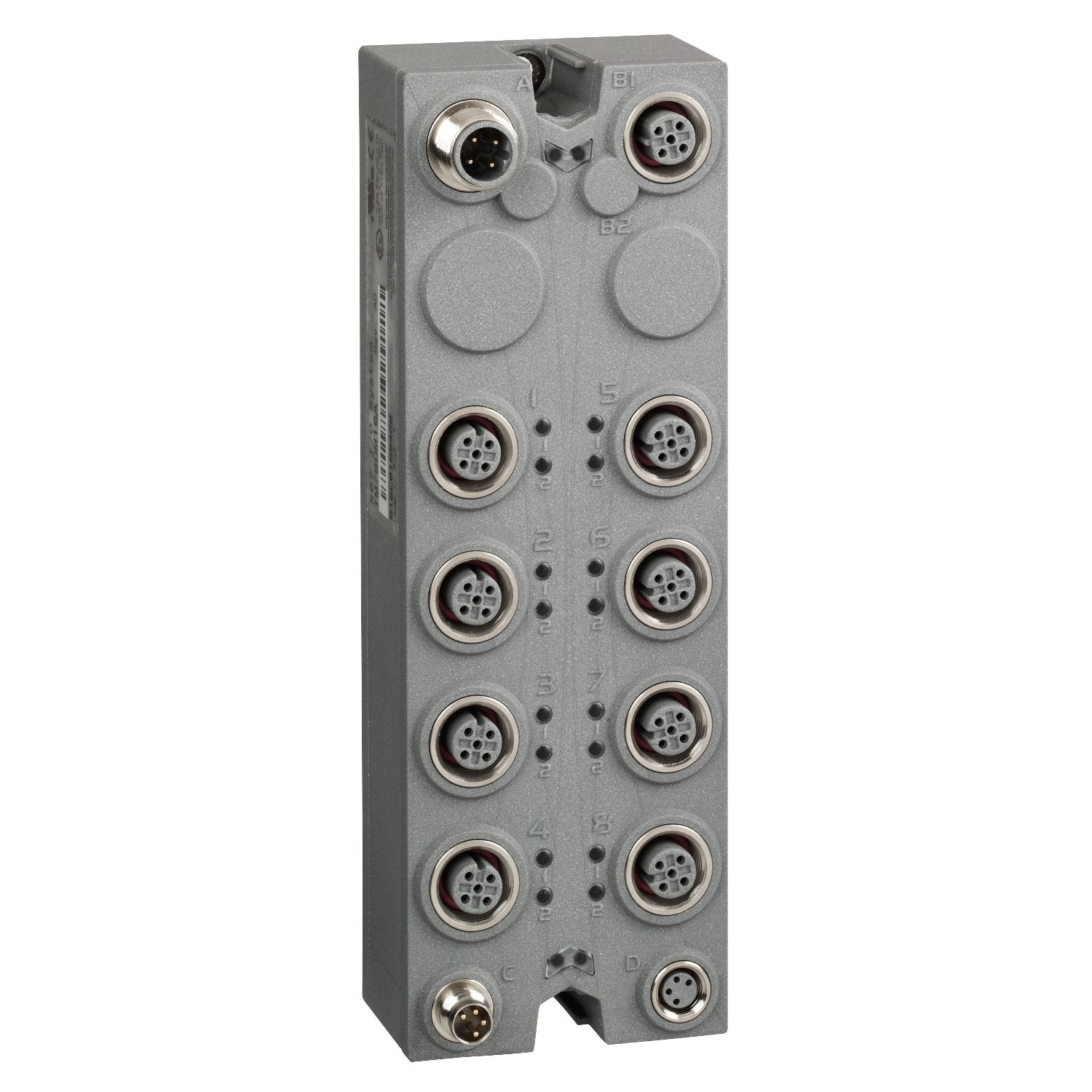 The Schneider Electric Discrete I/O expansion block with sensor power supply for all channels overload, short-circuit and reverse polarity protection. This product is certified Green Premium, the eco-label which is committed to sustainable performance and respectful of the environment. Toxic heavy metal free Mercury free