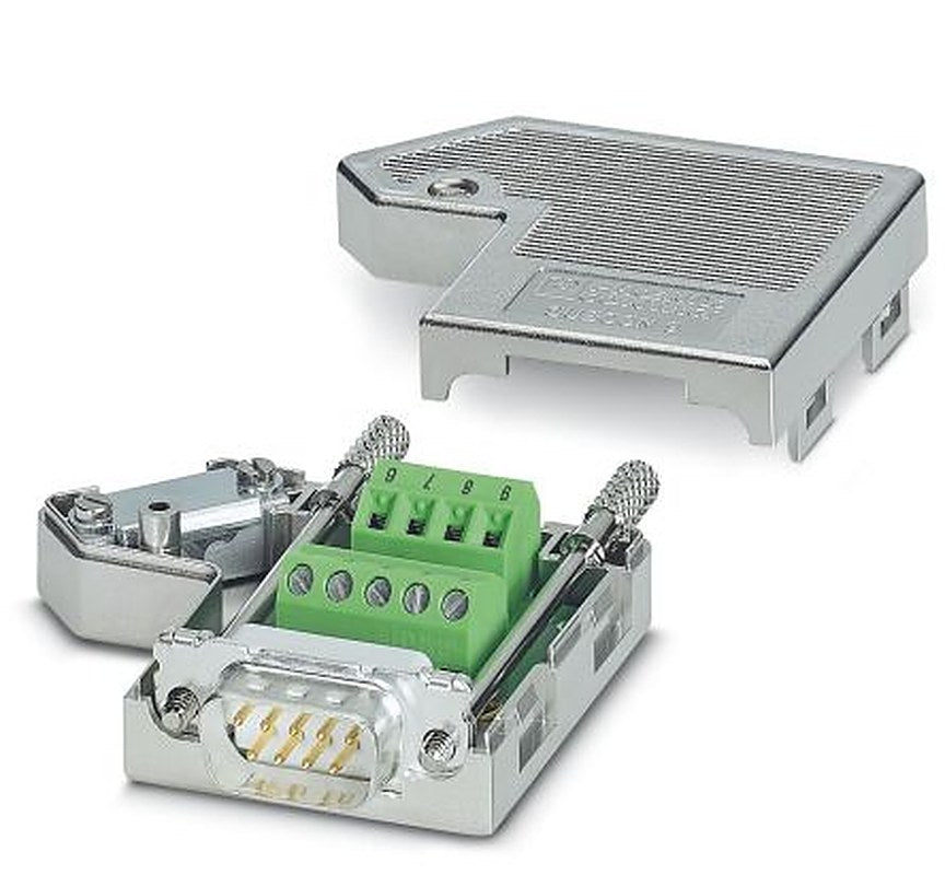 Phoenix Contact SUBCON 9/M-SH 9 Way Right Angle 2.77 mm Pitch Cable D-Sub Connector, with Screw Male