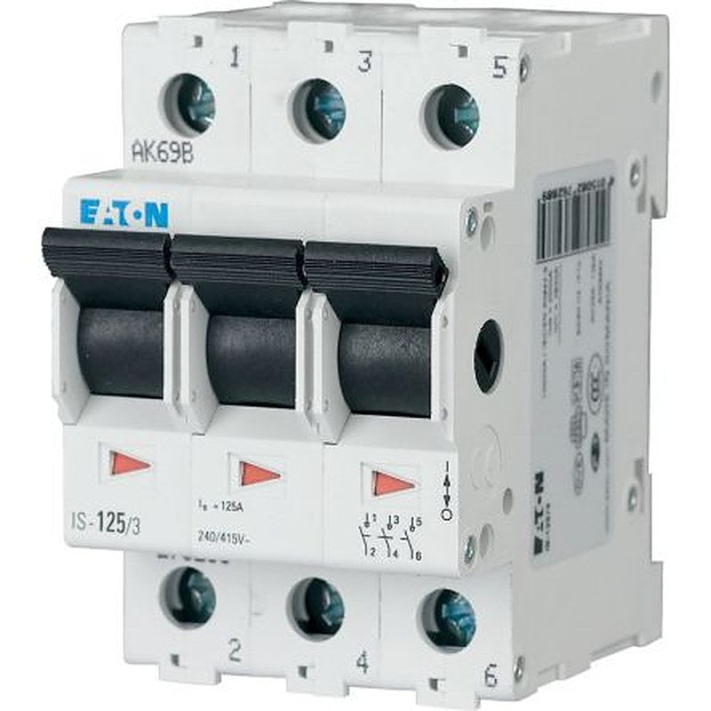 Eaton 3-Pole DIN Rail Isolator Switch -, IP40