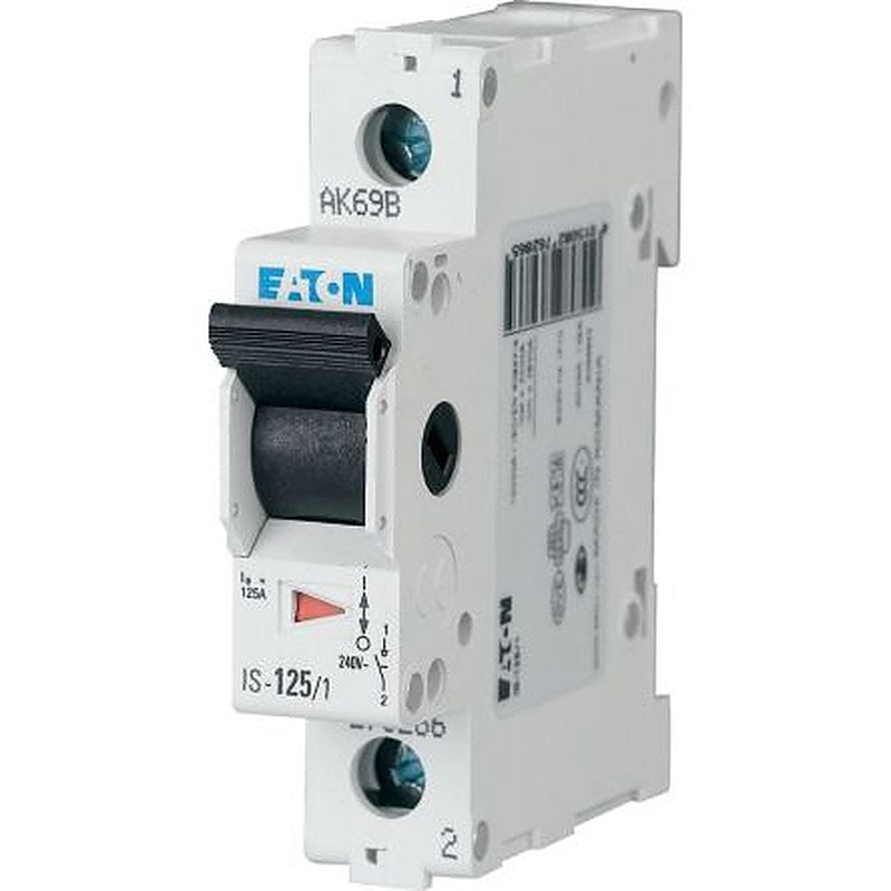 Eaton 1-Pole DIN Rail Isolator Switch -, IP40, 32A, 0.5 W