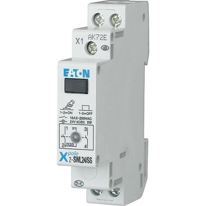 Eaton 2-Pole DIN Rail Isolator Switch -, IP40, 16A, 2 W
