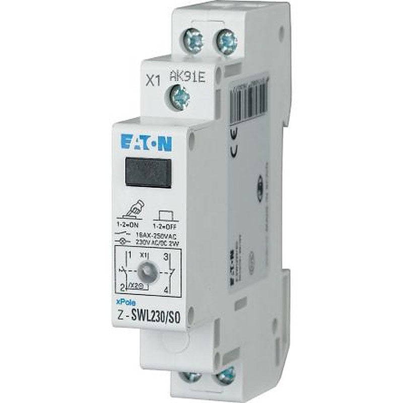 Eaton 2-Pole DIN Rail Isolator Switch -, IP40, 16A, 4 W