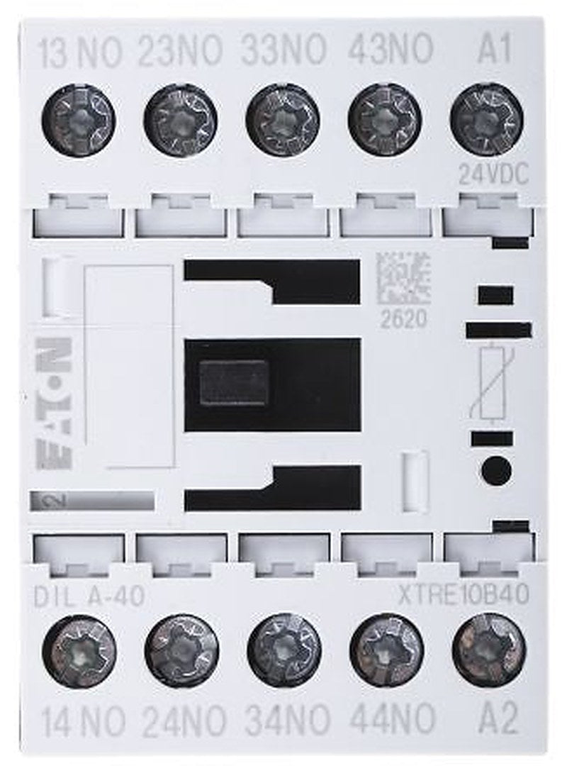 Eaton DILA Contactor, 24V dc Coil, 4-Pole, 4 A 24V dc, 4 NO, 400V ac