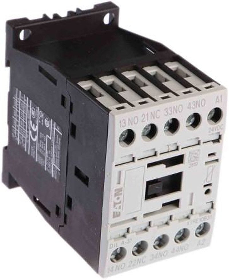 Eaton DILA Contactor, 24V dc Coil, 4-Pole, 4 A 24V dc, 3 NO/1 NC, 415V ac