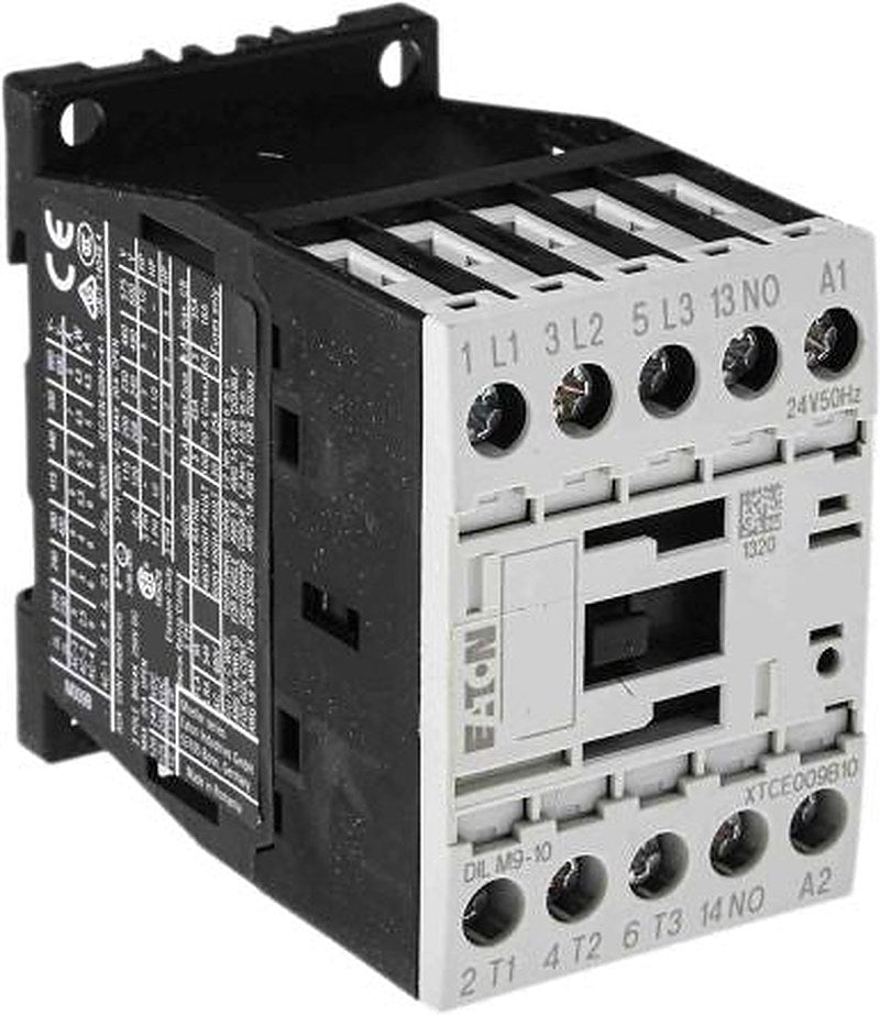 Eaton DILM Contactor, 24V ac Coil, 3-Pole, 9 A, 4 kW 245V, 1 NO, 400V ac