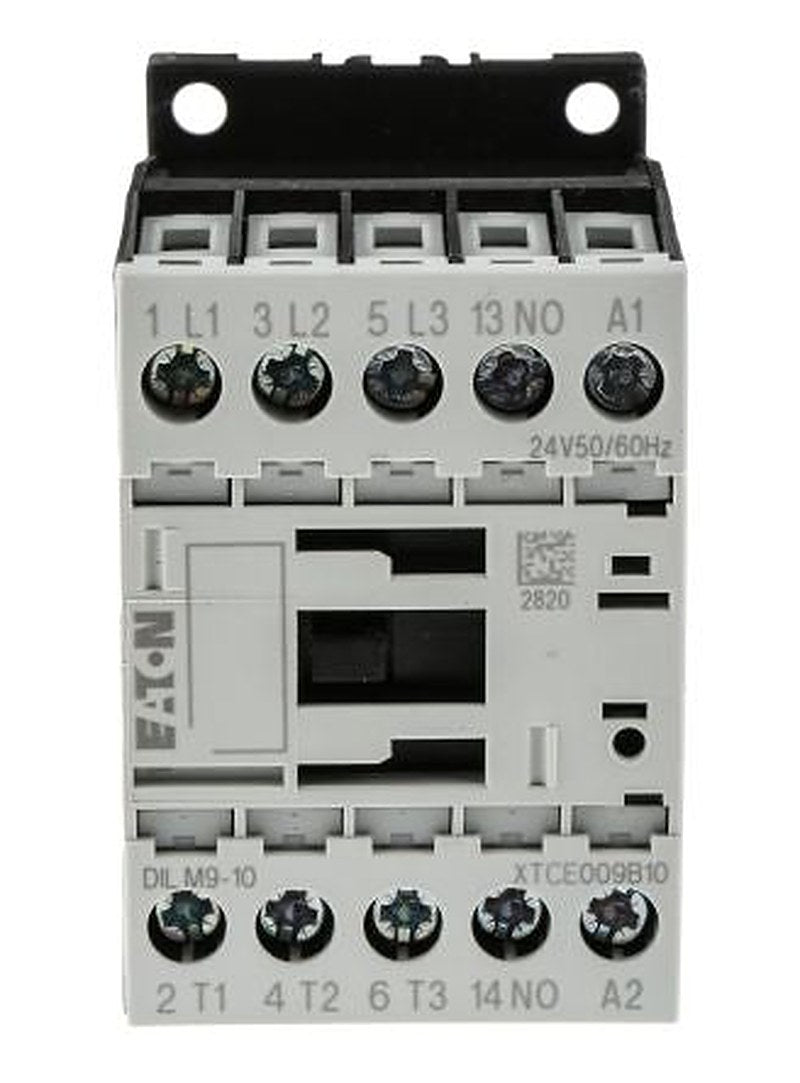Eaton DILM Contactor, 24V ac Coil, 3-Pole, 9 A, 4 kW 24V ac, 3 NO, 400V ac
