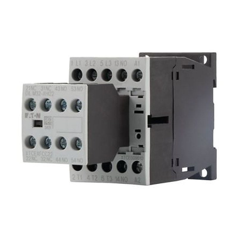 Eaton DILM Contactor, 220V ac/dc, 230 V ac/dc Coil, 3-Pole, 21 kW, 1 NO, 400V