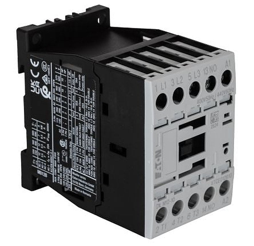 Eaton DILM Contactor, 400V ac Coil, 3-Pole, 12 A, 5.5 kW 400V ac, 3 NO, 400V ac