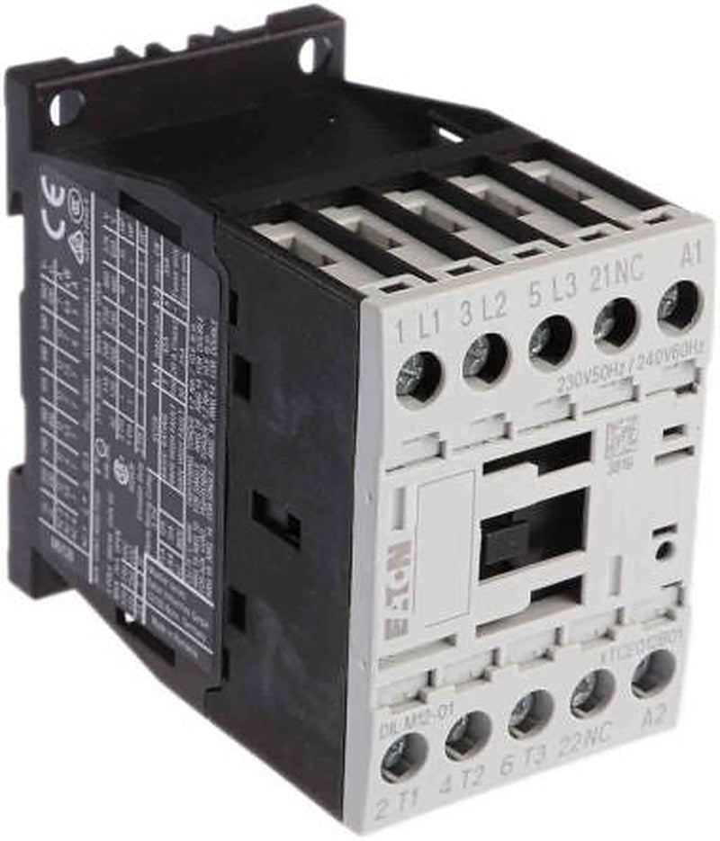Eaton DILM Contactor, 230V ac Coil, 3-Pole, 12 A, 5.5 kW 230V ac, 3 NO, 400V ac