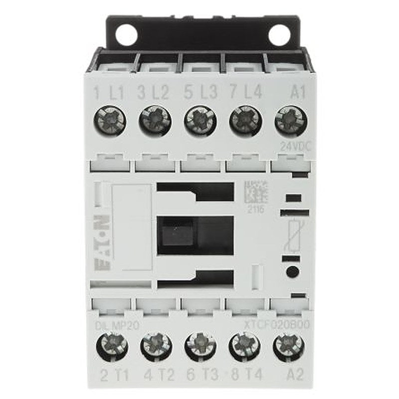 Eaton DILM Contactor, 24V dc Coil, 4-Pole, 20 A, 5.5 kW 24V dc, 4 NO, 400V ac