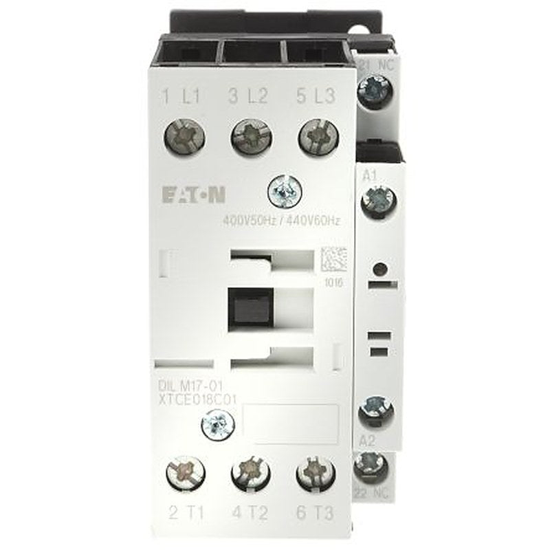 Eaton DILM Contactor, 400V ac Coil, 3-Pole, 17 A, 7.5 kW, 3 NO, 400V ac