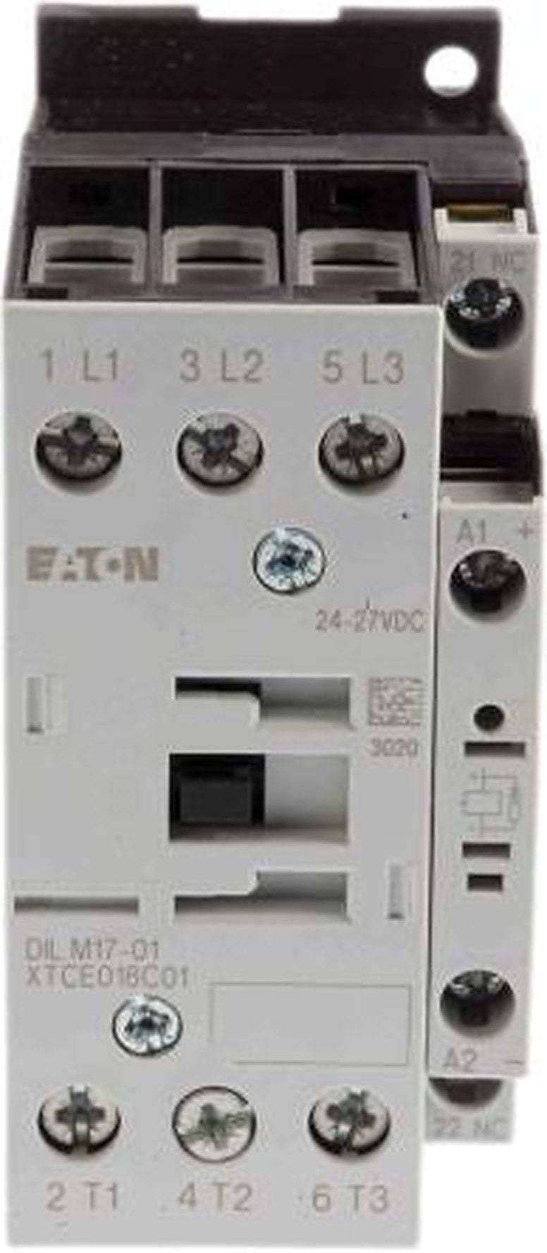 Eaton DILM Contactor, 24V dc Coil, 3-Pole, 17 A, 7.5 kW 24V dc, 3 NO, 400V ac