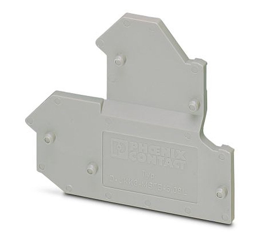 Phoenix Contact D-UKK 3-MSTB-5.08 L Series End Cover for Use with DIN Rail Terminal Blocks