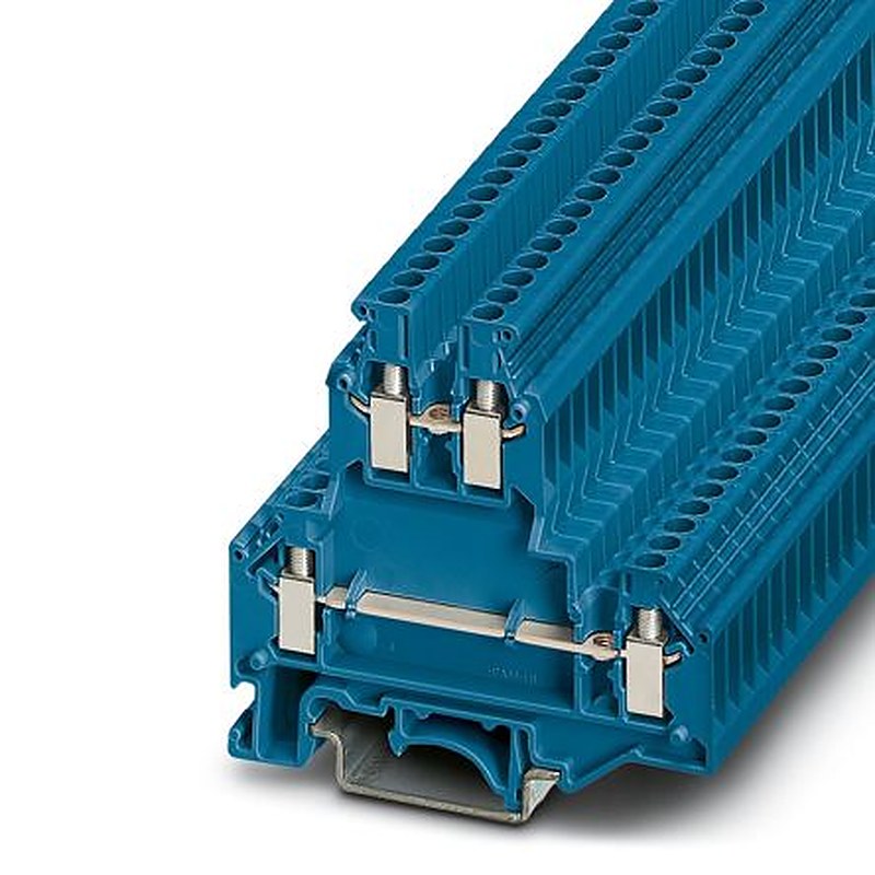 Phoenix Contact 2771094 UKKB 3 BU Series Double Level Terminal Block Blue, 2.5mm², 2-Level, Screw
