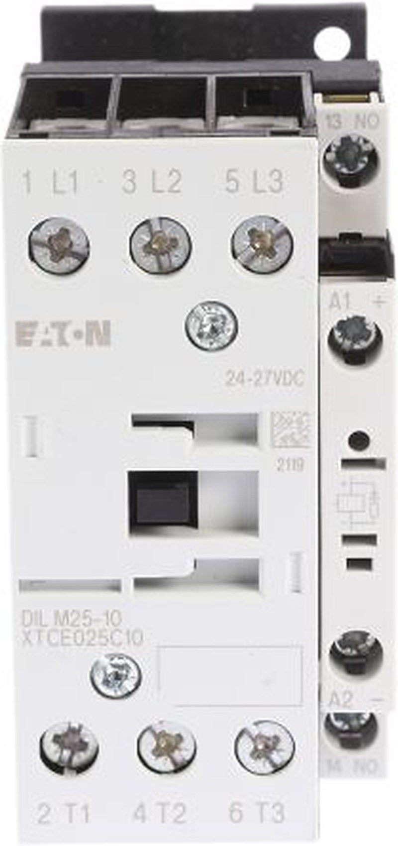 Eaton DILM Contactor, 24V dc Coil, 3-Pole, 25 A, 11 kW 24V dc, 3 NO, 400V ac