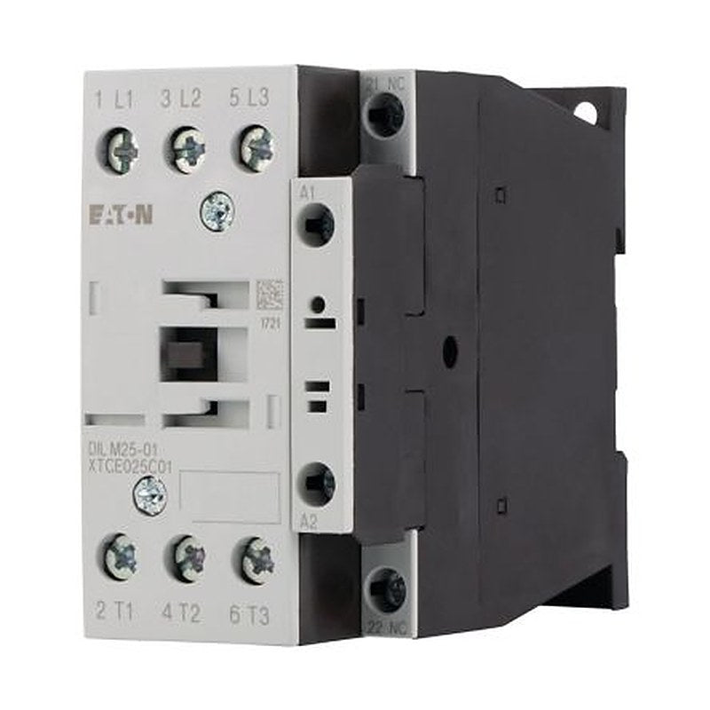 Eaton DILM Contactor, 110V ac Coil, 3-Pole, 25 A, 11 kW 110V ac, 3 NO, 400V ac