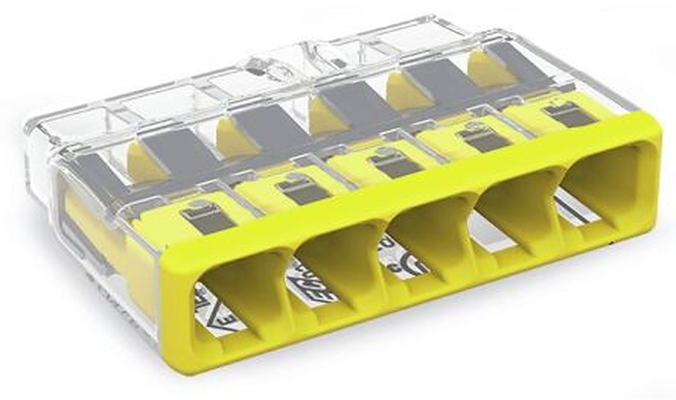WAGO, 2773 Wire Splice Splice Connector, Yellow, Insulated, Copper 12 AWG
