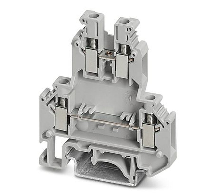 Phoenix Contact 2774017 UKK 5 Series Double Level Terminal Block Grey, 4mm², 2-Level, Screw