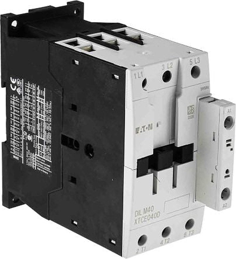 Eaton DILM Contactor, 24V ac Coil, 3-Pole, 40 A, 18.5 kW 24V ac, 3 NO, 400V ac