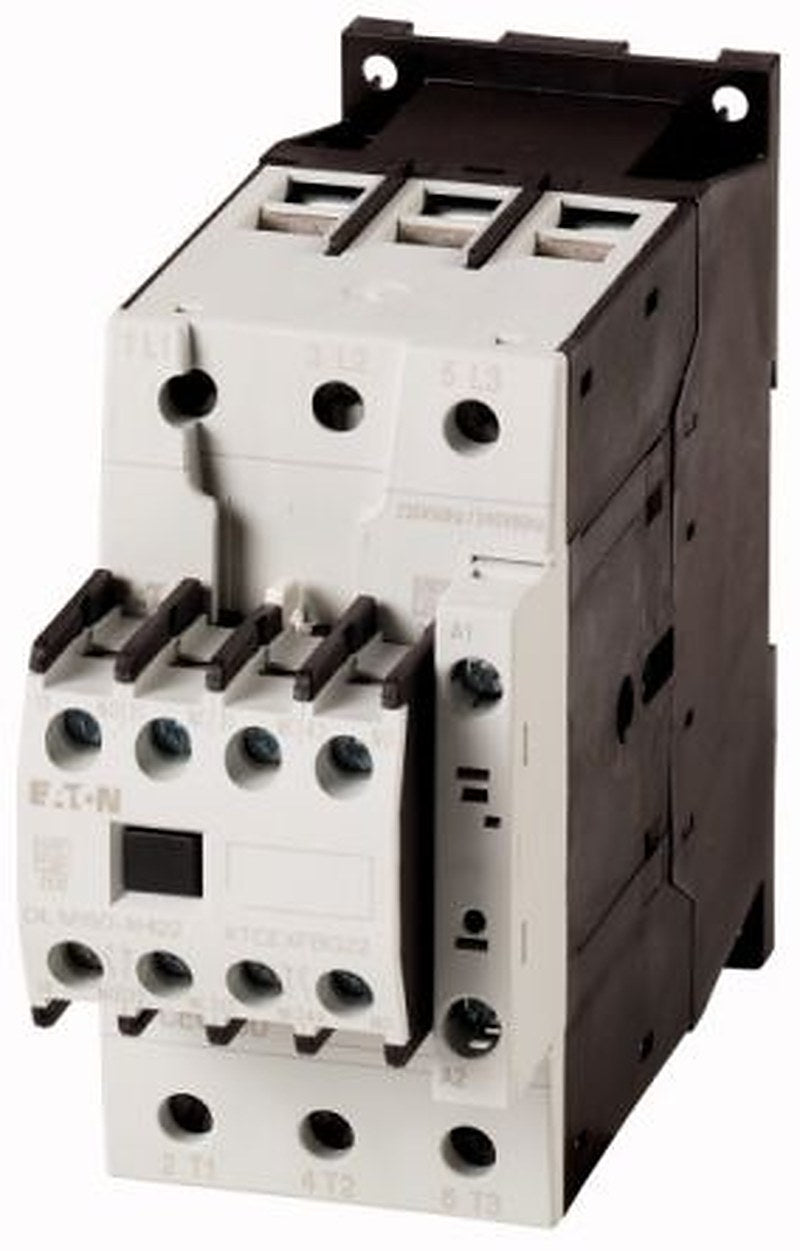 Eaton DILM Contactor, 220V ac/dc, 230 V ac/dc Coil, 4-Pole, 11 kW, 1 NO, 400V