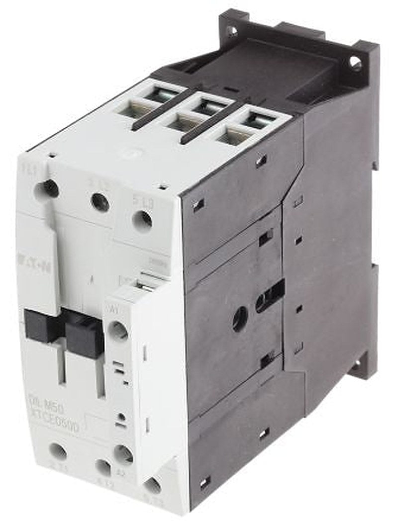 Eaton DILM Contactor, 24V ac Coil, 3-Pole, 50 A, 22 kW 24V ac, 3 NO, 400V ac