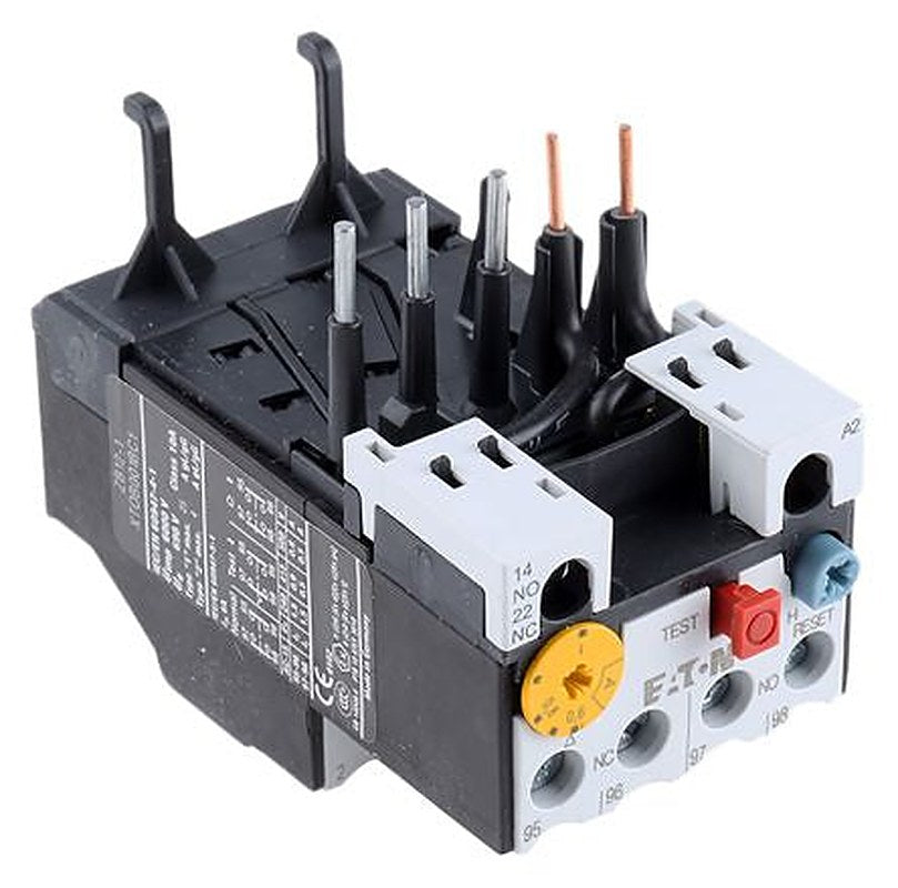 Eaton, ZB Overload Relay 1 NO/1 NC, 0.6A, 1 A F.L.C, 1A Contact Rating, 6 W, 500V ac