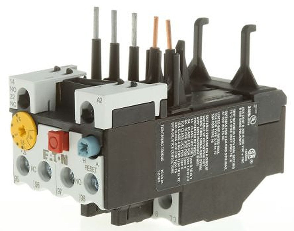 Eaton, ZB Overload Relay 1 NO/1 NC, 1.6A, 2.4 A F.L.C, 2.4A Contact Rating, 6 W, 500V ac