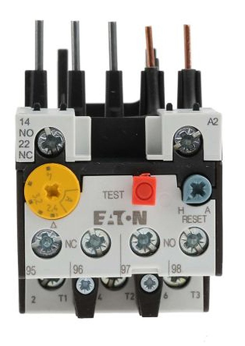 Eaton, ZB Overload Relay 1 NO/1 NC, 2.4A, 4 A F.L.C, 4A Contact Rating, 6 W, 500V ac