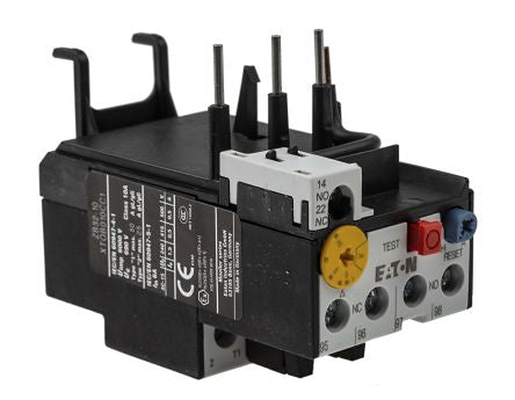 Eaton, ZB Overload Relay 1 NO/1 NC, 10A, 6 A F.L.C, 10A Contact Rating, 6 W, 500V ac