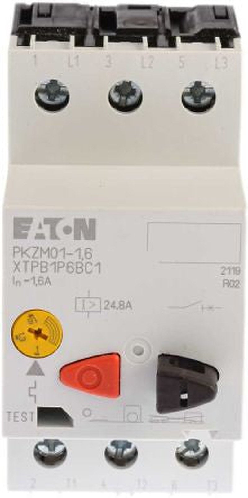 Eaton 1A, 1.6 A PKZM 01 Motor Protection Circuit Breaker, 690V ac, 55 °C, -25 °C