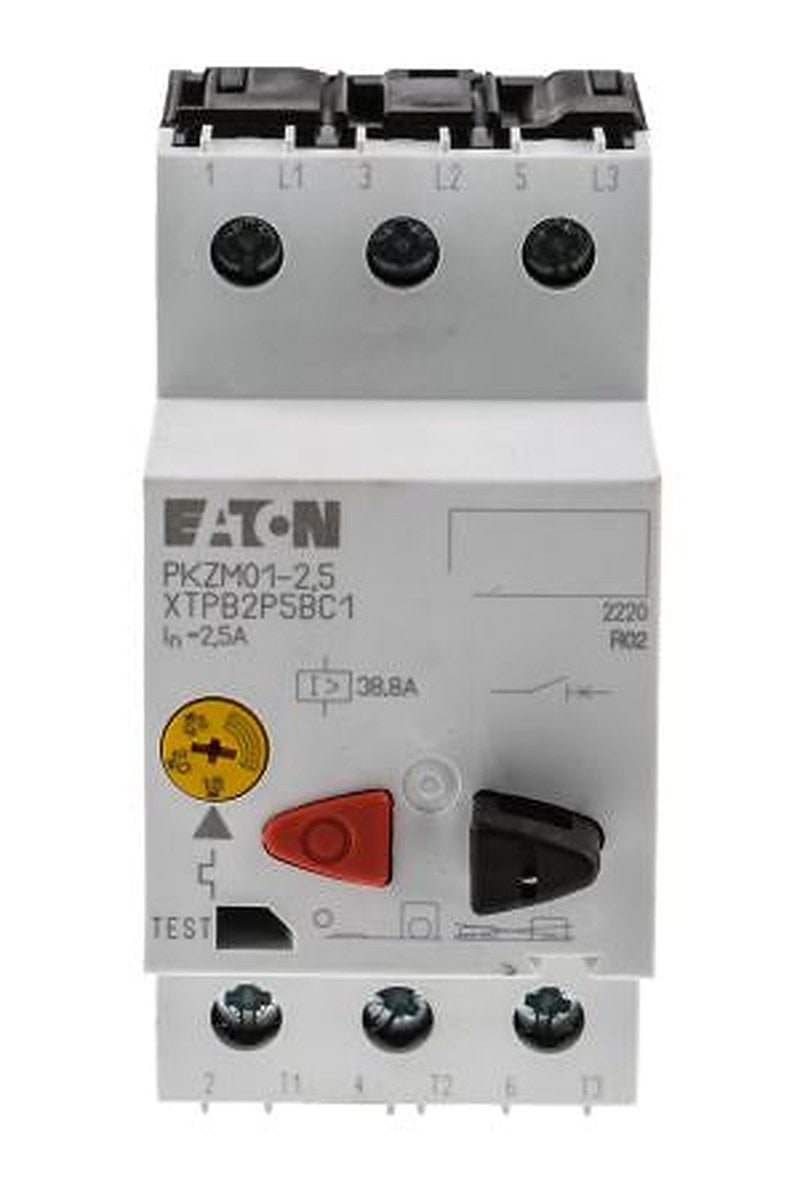 Eaton 1.6A, 2.5 A PKZM 01 Motor Protection Circuit Breaker, 690V ac, 55 °C, -25 °C