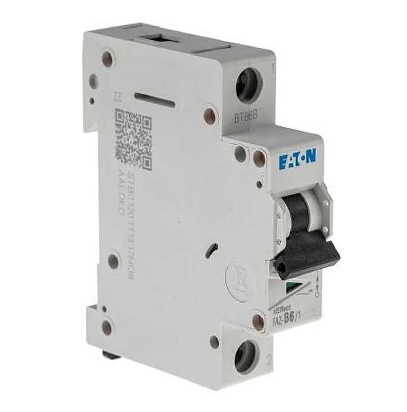 Eaton xEffect FAZ Miniature Circuit Breaker, 1-Pole, 6A, Type B, 240V ac AC, 48 V dc DC, 10 kA Breaking Capacity