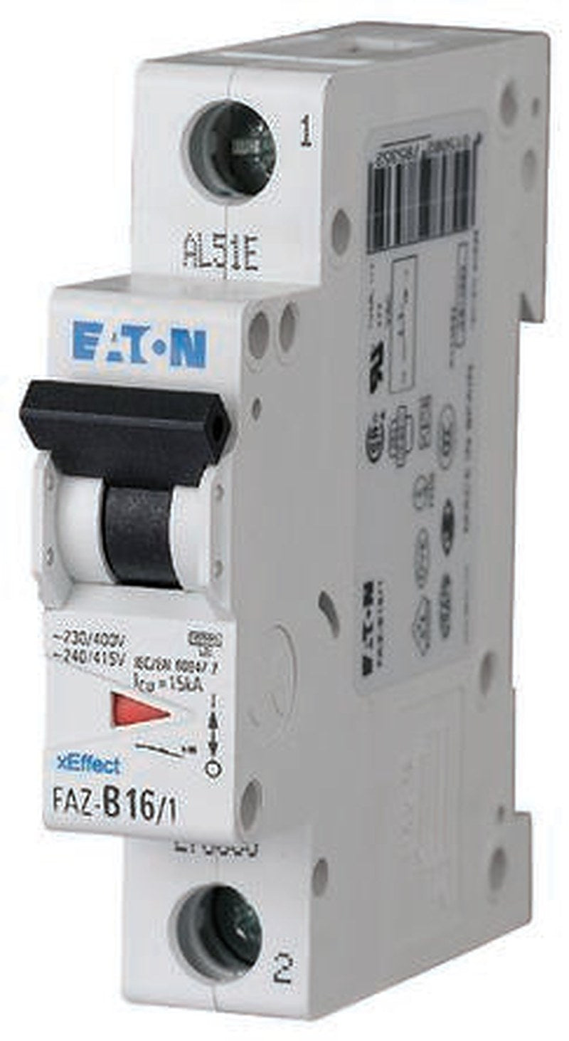Eaton Moeller Eaton Moeller Miniature Circuit Breaker, 1-Pole, 12A, Type B, 240V ac AC, 60 V dc DC, 10 kA Breaking