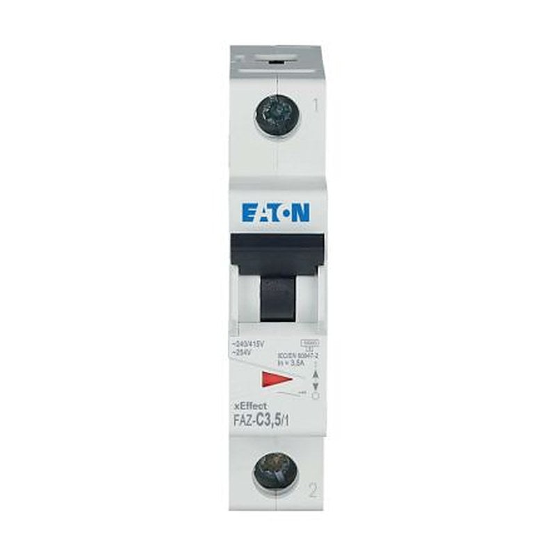 Eaton xEffect FAZ Miniature Circuit Breaker, 1-Pole, 3.5A, Type C, 230V ac AC, 48 V dc DC, 10 kA Breaking Capacity
