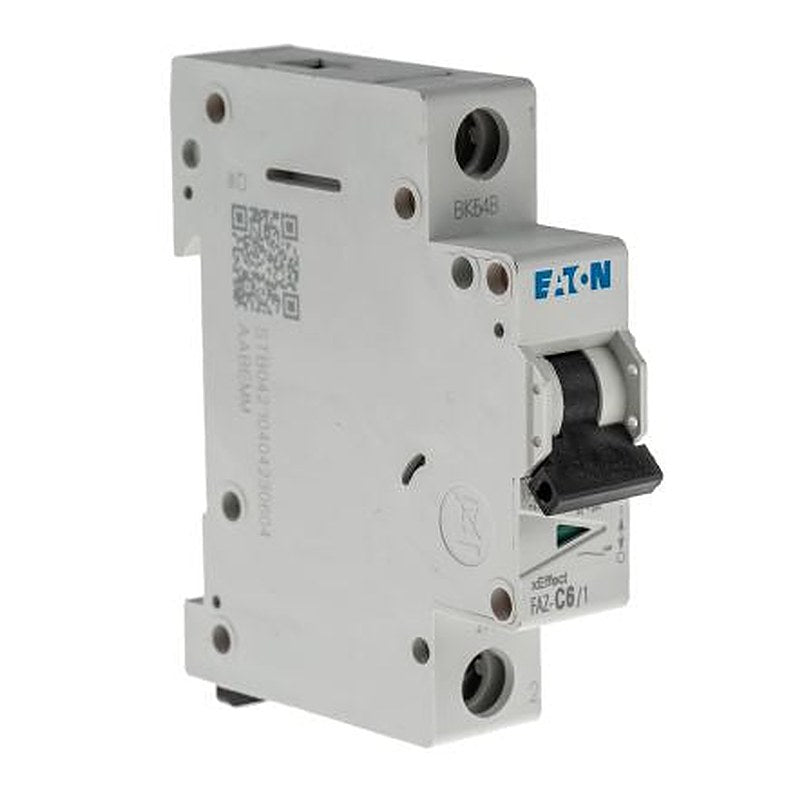 Eaton xEffect xEffect Miniature Circuit Breaker, 1-Pole, 6A, Type C, 230V ac AC, 60 V dc DC, 15 kA Breaking Capacity