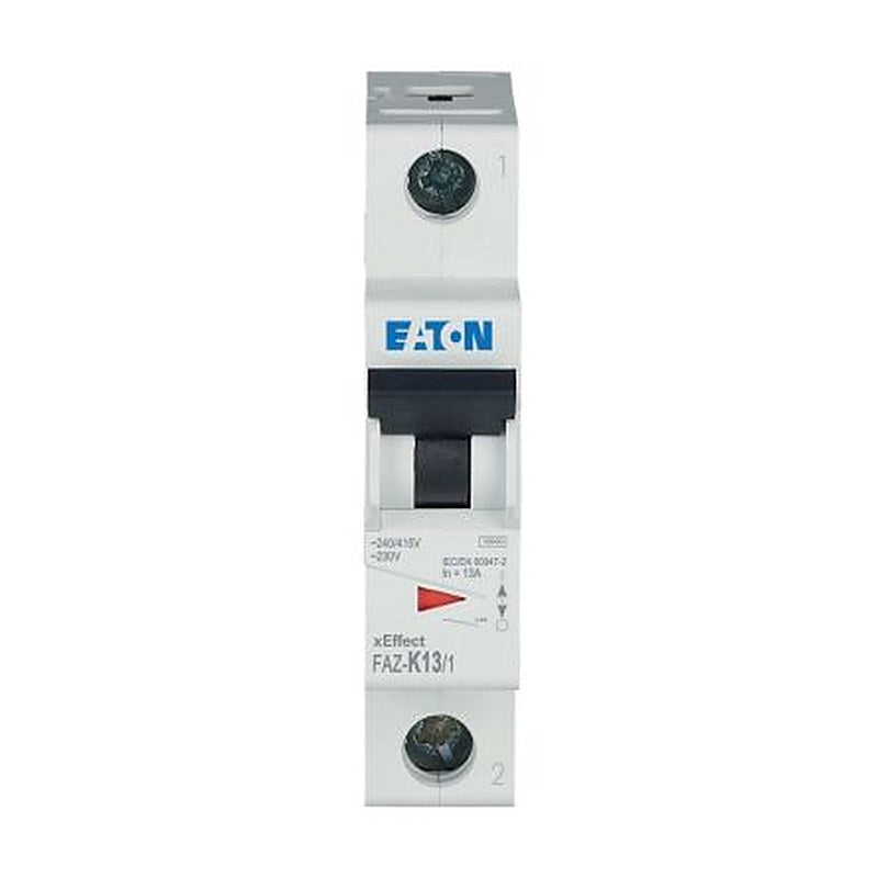 Eaton xEffect FAZ Miniature Circuit Breaker, 1-Pole, 13A, Type K, 230V ac AC, 48 V dc DC, 10 kA Breaking Capacity
