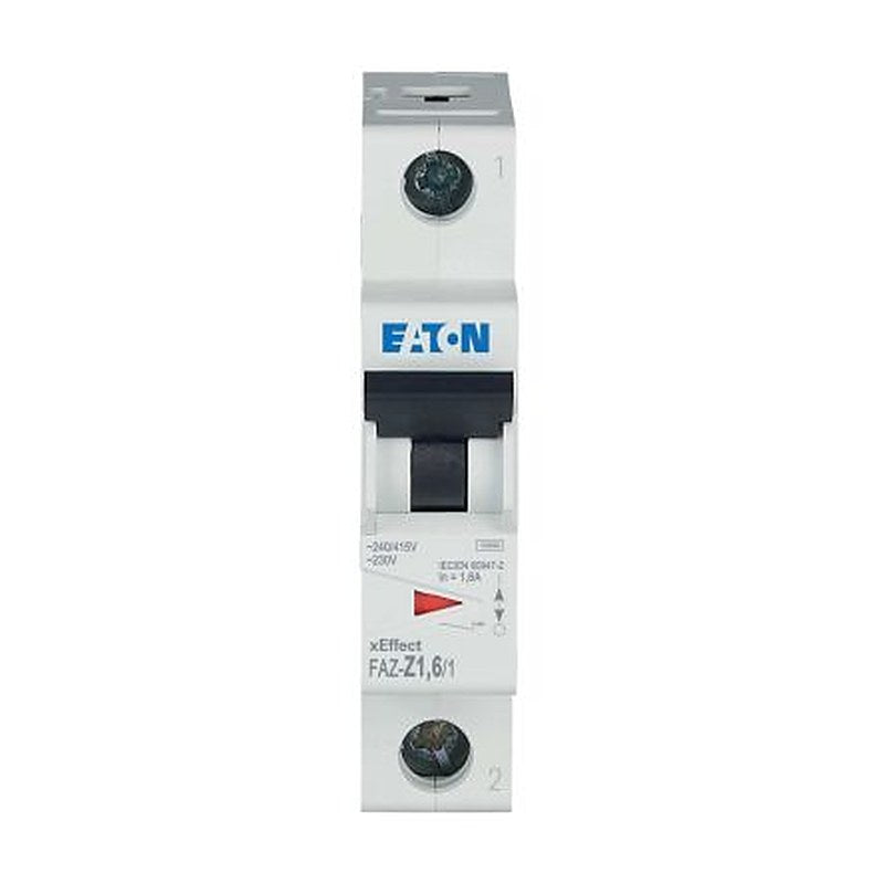 Eaton xEffect FAZ Miniature Circuit Breaker, 1-Pole, 1.6A, Type Z, 230V ac AC, 48 V dc DC, 10 kA Breaking Capacity