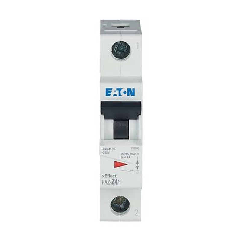 Eaton xEffect FAZ Miniature Circuit Breaker, 1-Pole, 4A, Type Z, 230V ac AC, 96 V dc DC, 10 kA Breaking Capacity