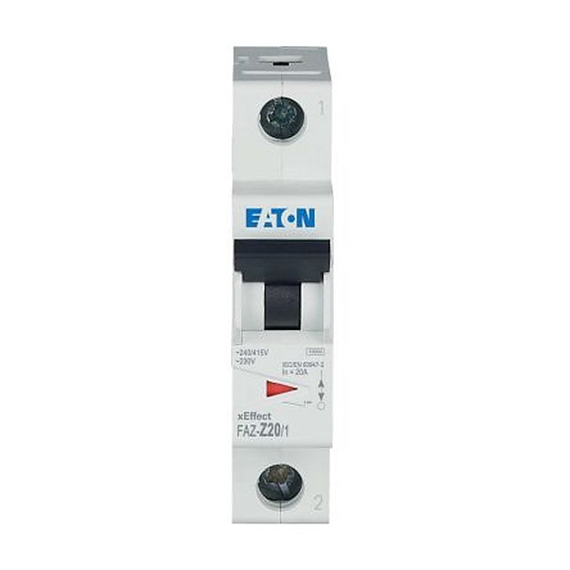 Eaton xEffect FAZ Miniature Circuit Breaker, 1-Pole, 20A, Type Z, 400V ac AC, 48 V dc DC, 10 kA Breaking Capacity