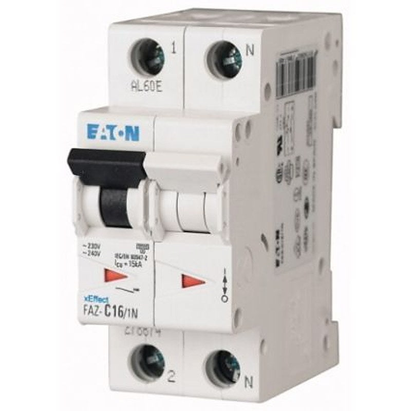 Eaton xEffect FAZ Miniature Circuit Breaker, 1-Pole, 6A, Type B, 240V ac AC, 48 V dc DC, 10 kA Breaking Capacity