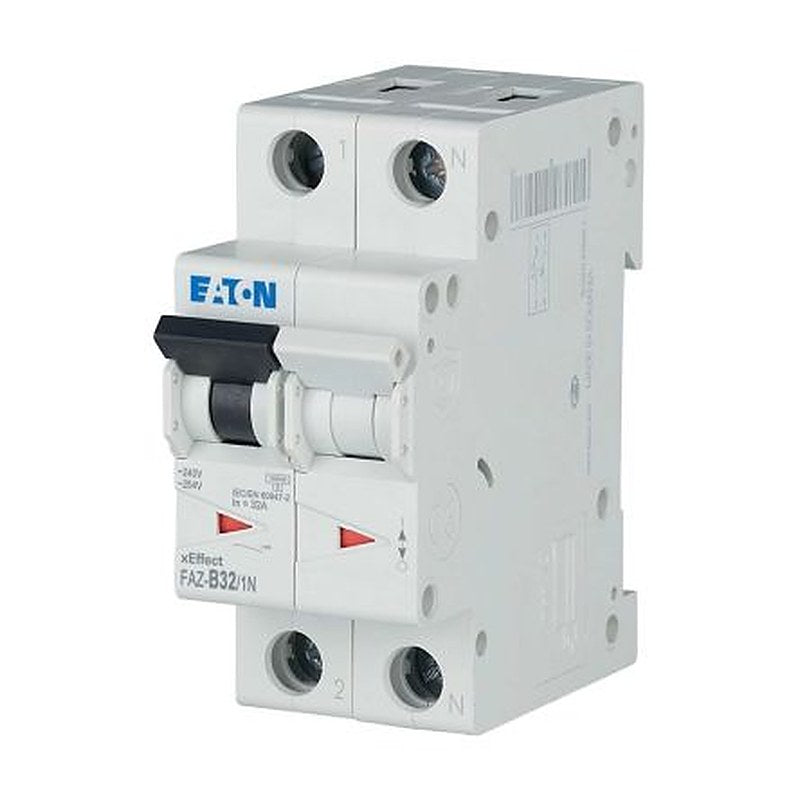 Eaton xEffect FAZ Miniature Circuit Breaker, 1-Pole, 32A, Type B, 230V ac AC, 60 V dc DC, 10 kA Breaking Capacity
