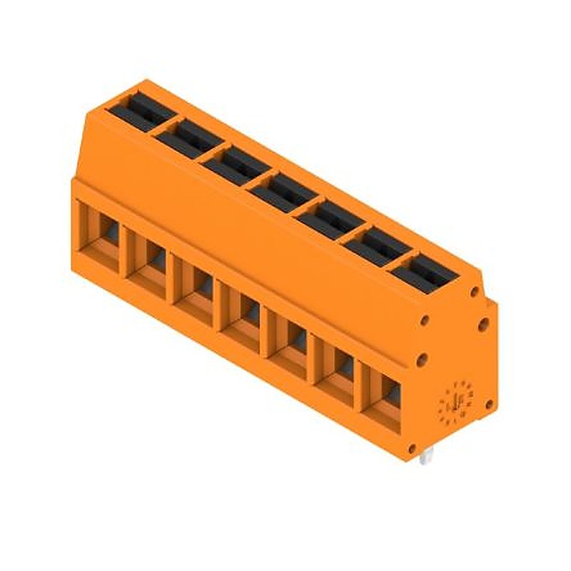 Weidmüller 2786580000 Series PCB Terminal Block, 7-Contact, 5 mm Pitch, Push-in, 1 Row