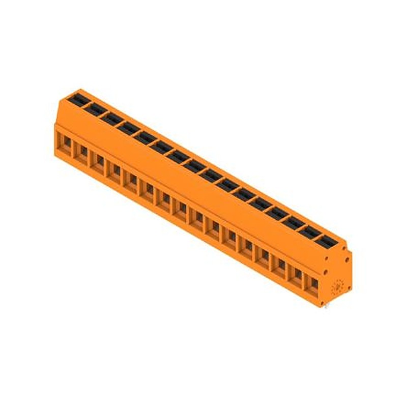 Weidmüller 2786690000 Series PCB Terminal Block, 16-Contact, 5 mm Pitch, Push-in, 1 Row