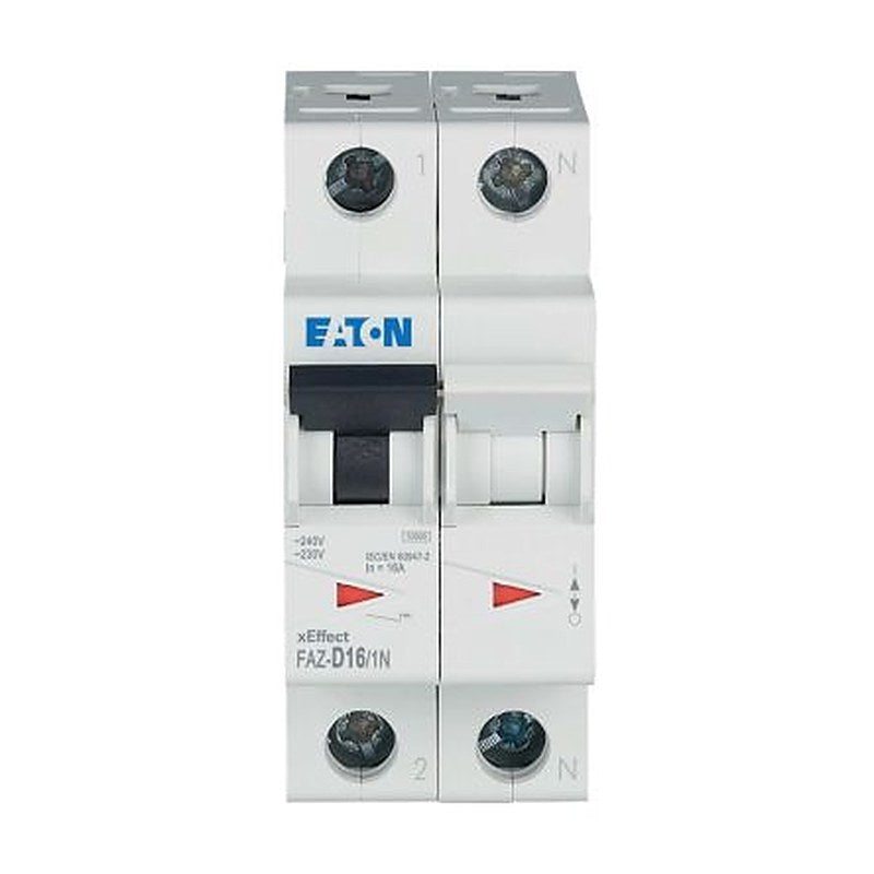 Eaton xEffect FAZ Miniature Circuit Breaker, 1-Pole, 16A, Type D, 230V ac AC, 10 kA Breaking Capacity