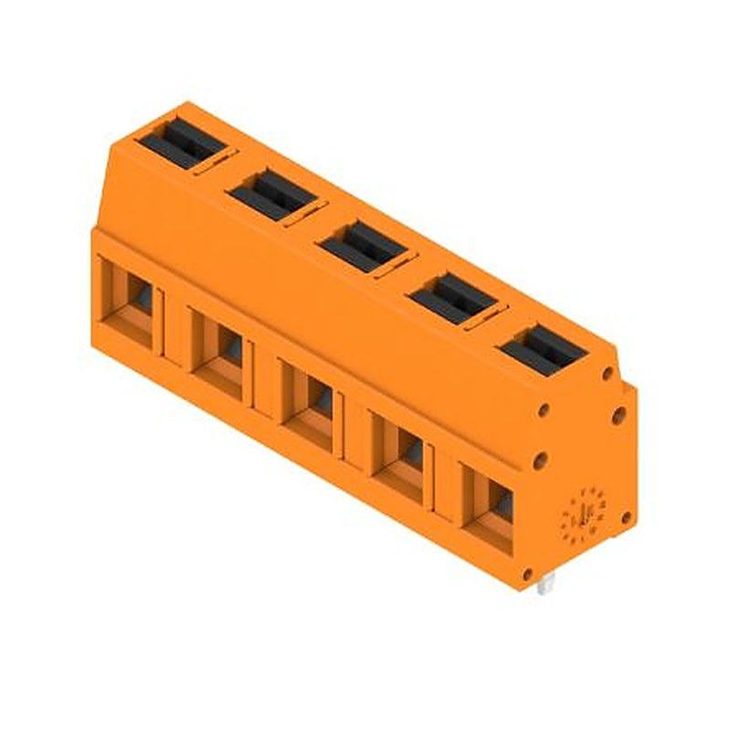 Weidmüller 2787600000 Series PCB Terminal Block, 5-Contact, 7.5 mm Pitch, Push-in, 1 Row