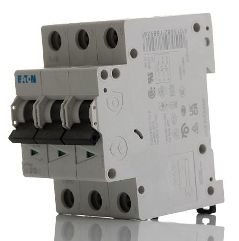 Eaton xEffect xEffect Miniature Circuit Breaker, 3-Pole, 10A, Type D, 415V ac AC, 10 kA Breaking Capacity